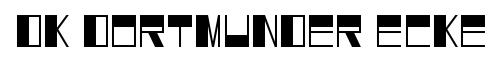 DK Dortmunder Ecke original font preview