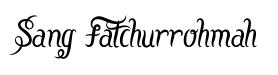 Sang Fatchurrohmah original font preview