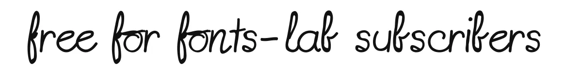 free for fonts-lab subscribers original font preview