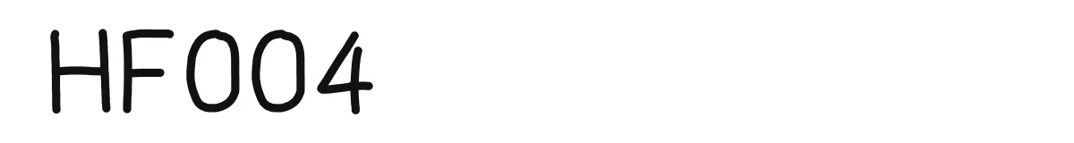 HF004 original font preview