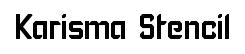 Karisma Stencil original font preview