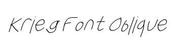 Krieg Font Oblique