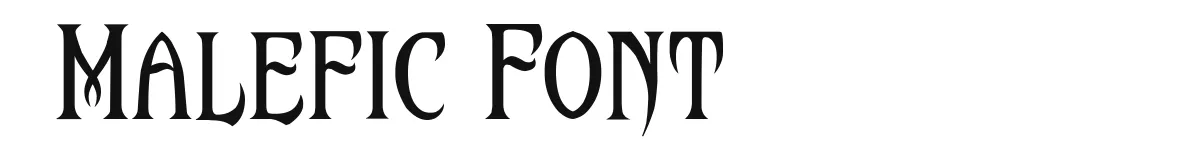 Malefic Font font preview