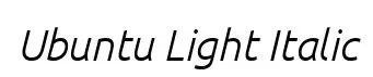 Ubuntu Light Italic