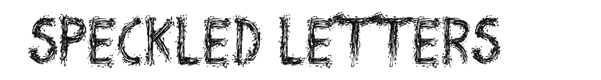 Speckled Letters original font preview
