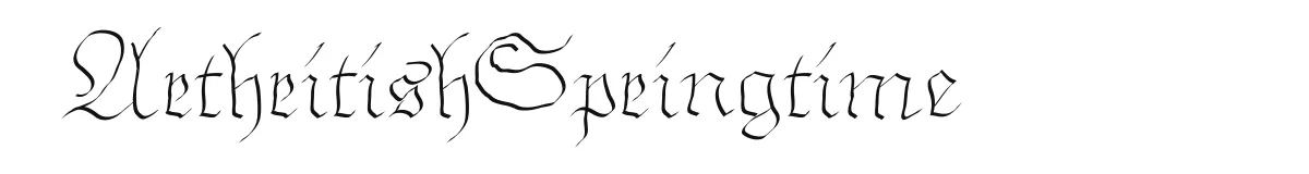 ArthritishSpringtime original font preview