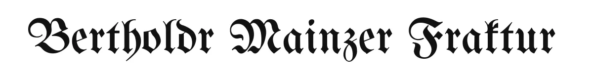 Bertholdr Mainzer Fraktur font preview