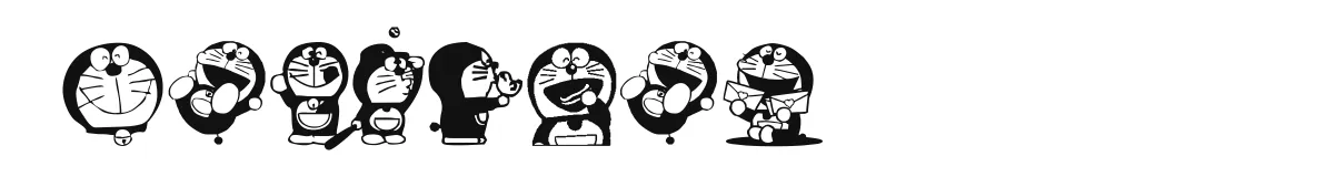Doraemon font preview