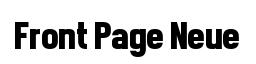Front Page Neue original font preview