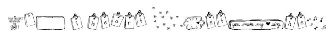 MTF i heart Sketches original font preview