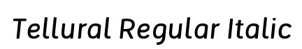 Tellural Regular Italic