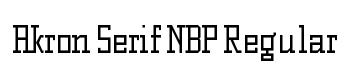 Akron Serif NBP Regular