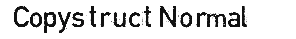 Copystruct Normal original font preview