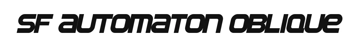 SF Automaton Oblique original font preview