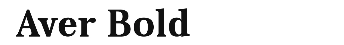 Aver Bold original font preview