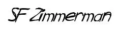 SF Zimmerman Italic preview