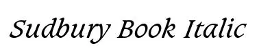 Sudbury Book Italic