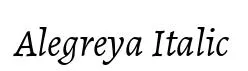 Alegreya Italic