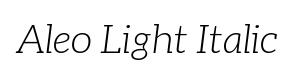 Aleo Light Italic