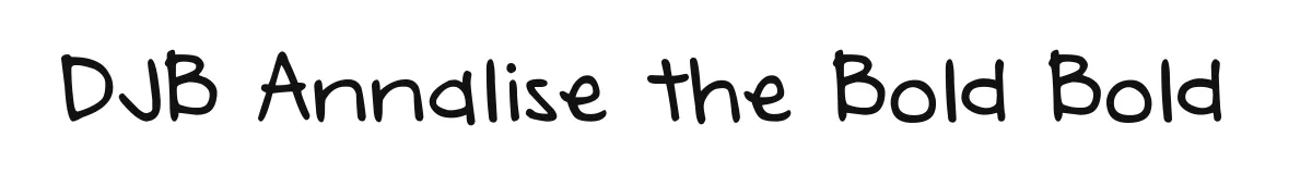 DJB Annalise the Bold Bold original font preview