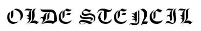 Olde Stencil original font preview