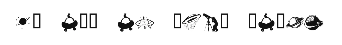 KR Out Of This World original font preview