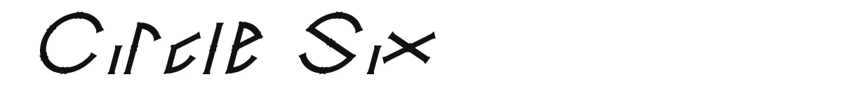 Circle Six original font preview