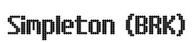Simpleton (BRK) original font preview