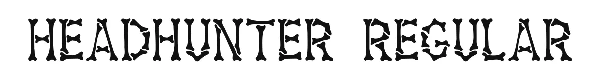 Headhunter Regular original font preview