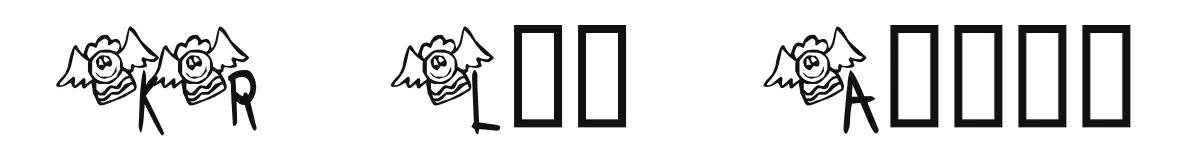 KR Lil Angel original font preview