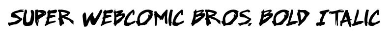 Super Webcomic Bros. Bold Italic