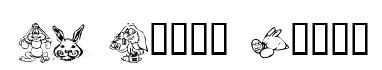 KR Bunny Dings original font preview