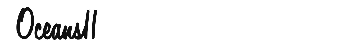 Oceans11 original font preview