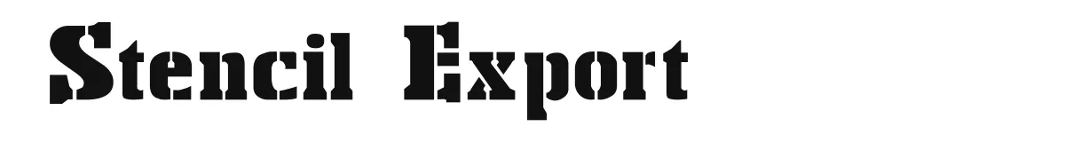 Stencil Export original font preview