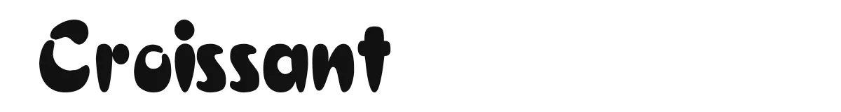 Croissant original font preview