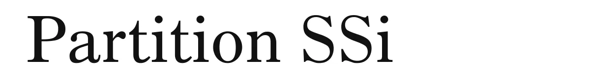 Partition SSi original font preview