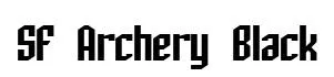 SF Archery Black original font preview