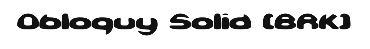 Obloquy Solid (BRK) original font preview