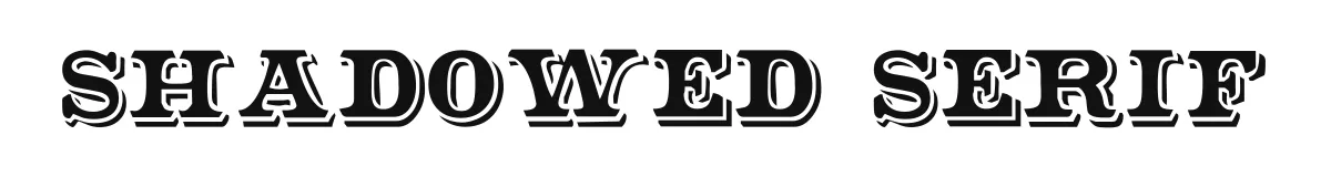 Shadowed Serif original font preview
