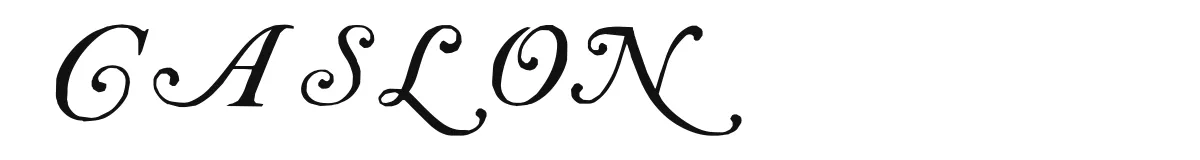 Caslon font preview