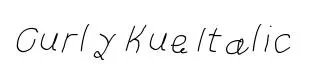 Curly Kue Italic