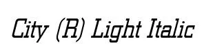 City (R) Light Italic