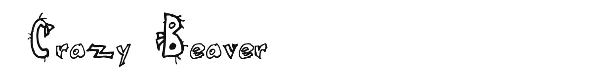 Crazy Beaver original font preview