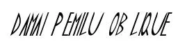 DAMAI PEMILU Oblique original font preview