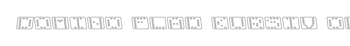 Domino flad kursiv omrids original font preview