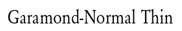 Garamond-Normal Thin