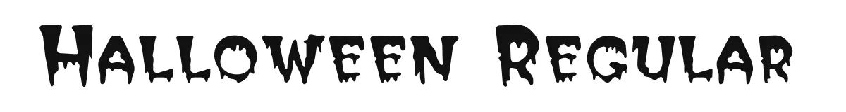 Halloween Regular original font preview