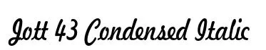 Jott 43 Condensed Italic