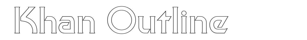 Khan Outline original font preview
