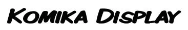 Komika Display original font preview